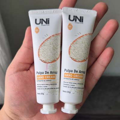 Crema de manos de arroz Uni cosméticos