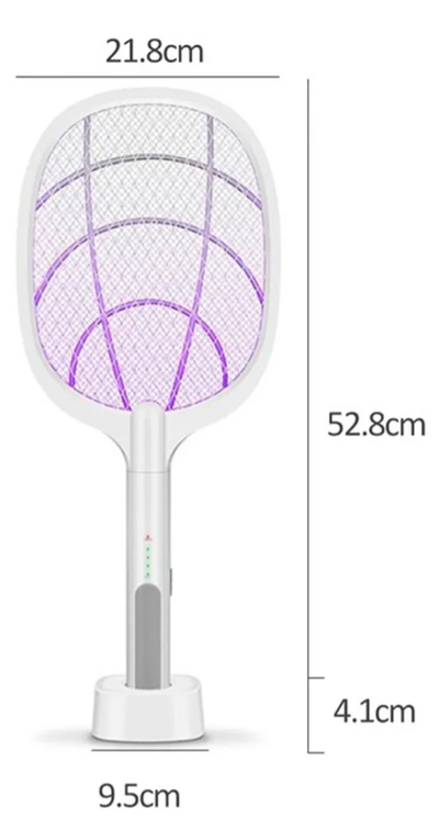 Raqueta Electrica Mata Mosquitos 2 En 1 Usb Con Luz
