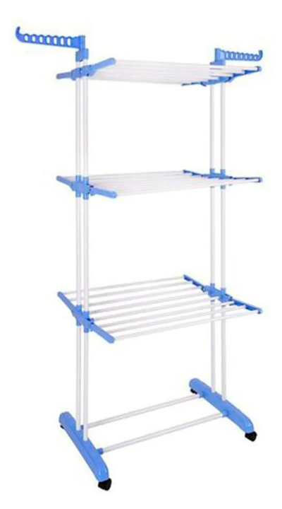 Tender Con Alas Y Ruedas Plegable Ropa Perchero Oferta !! Celeste