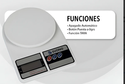 Balanza De Cocina Digital Sq Cozinha Sf-400 Pesa Hasta 10kg Blanco