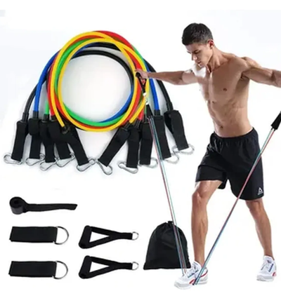 Kit Bandas Elasticas Manijas Latex Ejercicio Fitness Verano
