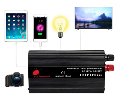 Convertidor Inversor Solar 12v 220v 2000w Usb Camping Nuevo