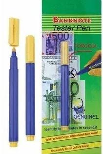 Lápiz Detector Billetes Falsos Marcador Euros Dolares Pesos Negro