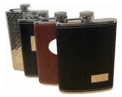 Petaca Whisky Jack Daniels Acero Inoxidable Dia Del Padre !! Plateada Lisa