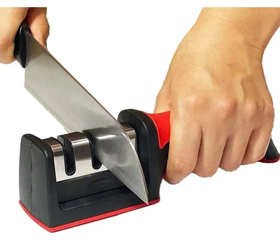 Afilador De Cuchillos Y Tijeras 3 En 1 Calidad Premium Ya !! Rojo O Verde