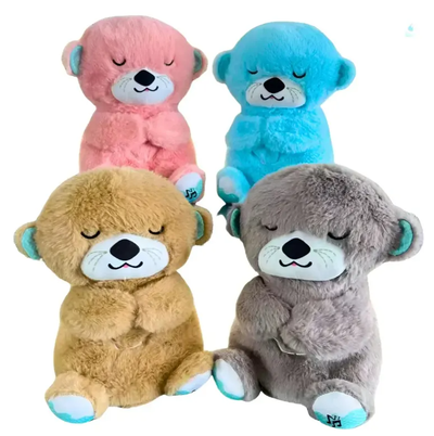 Peluche Apego Nutria De Luz Sonido Respira Bebés Stress Ansi Varios