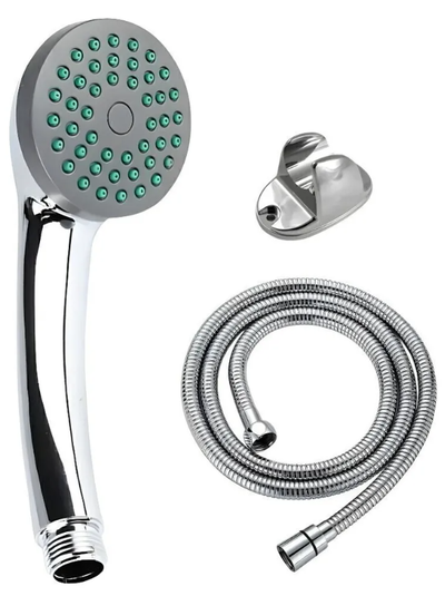 Duchador De Mano Cromado + Soporte + Flexible Excelente Ya!! Cromado Brillante