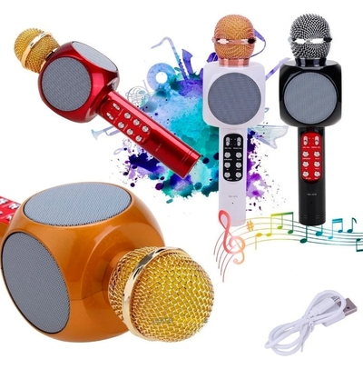 Microfono Karaoke Inalambrico Ws1816 Bluetooth C/ Luz Usb