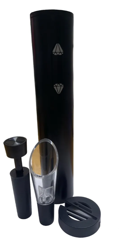 Sacacorchos Automatico Eléctrico A Pilas + Accesorios Ofert Negro