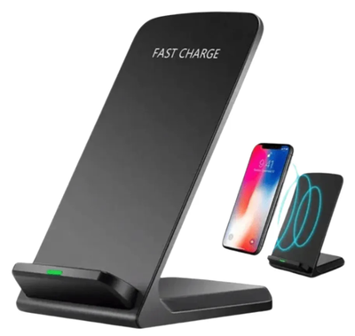 Base Dock Cargador Fast Charge P/ Celular Carga Inalambrica Negro