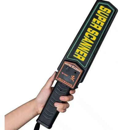 Detector Metal Scanner Portátil Seguridad Prevención Calidad Negro