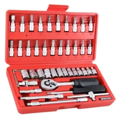 Set Caja Herramientas Juego Llave Tubo Kit 46 Pcs Premium !