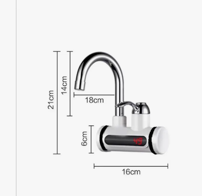 Canilla Griferia Electrica Monocomando,agua Fria/caliente Blanco Brillante