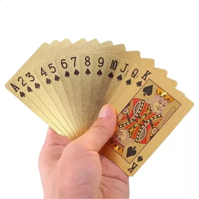Naipes De Poker Dolar Premium Oro 24 Kilates Impermeables