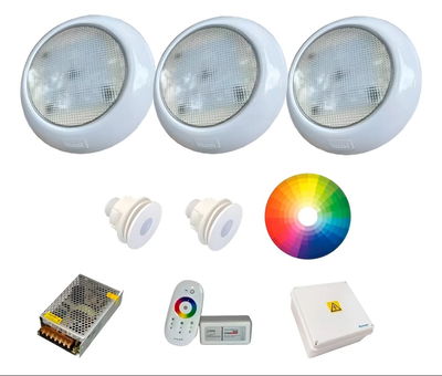 Kit 3 luces vulcano para fibra
