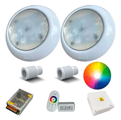 Kit 2 luces vulcano para hormigon 