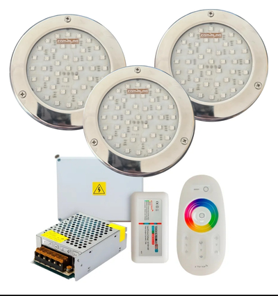 Kit 3 luces complac para hormigon 12w