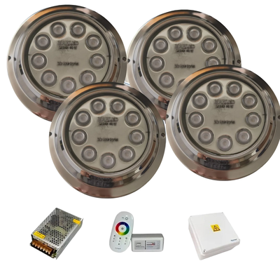 Kit 4 luces mahled para hormigon 30w