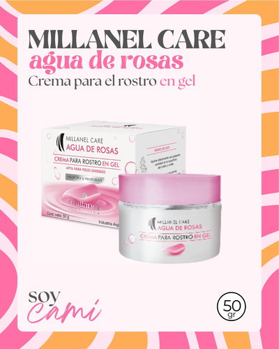 Crema para el rostro en gel - Agua de rosas 