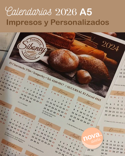 200 Calendarios 2026 148x210mm Impreso Personalizado