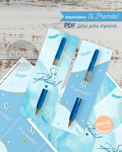 Kit Imprimible Porta Lapicera Sí Prometo - Listo para Imprimir