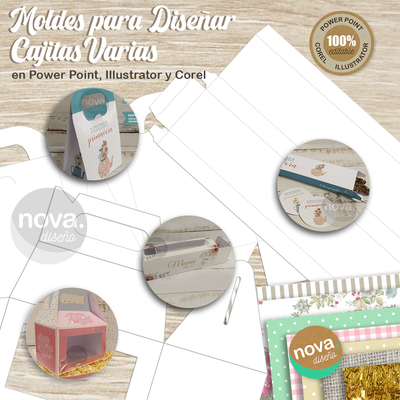 Moldes para diseñar Cajitas 2 (PPT/PDF)