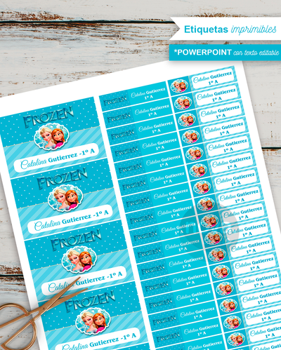 Kit Imprimible Etiquetas Frozen