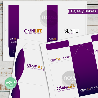 Kit Imprimible OMNLF Bolsas y Cajas