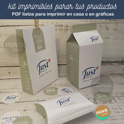 Kit Imprimible JST Bolsas y Cajas