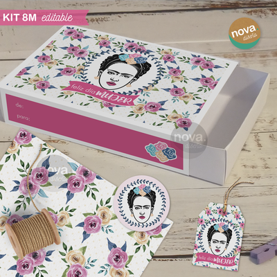 Ki Imprimible Cajas Día de la Mujer  Editables 100% (PPT/AI/CDR)