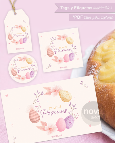 Kit Imprimible Papeleria Dulces Pascuas