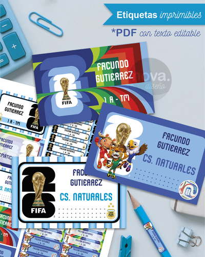 Kit Imprimible Etiquetas Mundial 2026
