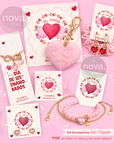 Kit Imprimible Accesorios San Valentín 26