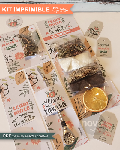 Kit Imprimible Matero adaptado a TU MARCA- PDF Listos para Imprimir