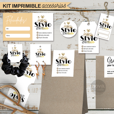 Kit Emprendedor Accesorios con tu Logo - Listo para Imprimir