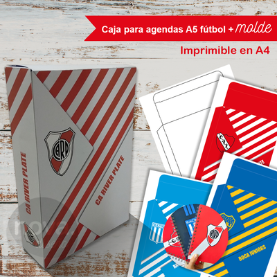 Caja Imprimible para Agendas A5 + Plano en blanco
