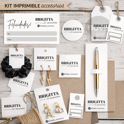 Kit Emprendedor Accesorios Ampliado con tu Logo - Listo para Imprimir
