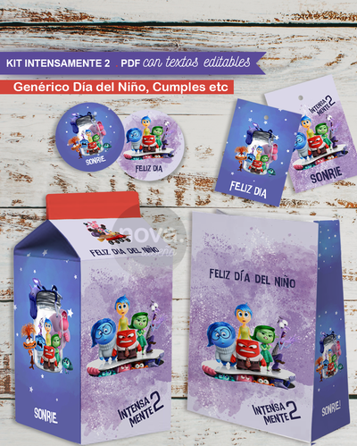 Kit Imprimible Intensamente2 con Todos los Textos Editables