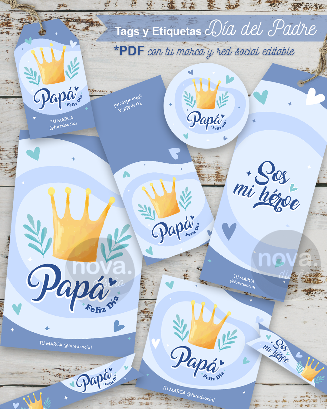 Kit Imprimible Día del Padre - Papelería para Imprimir en A4