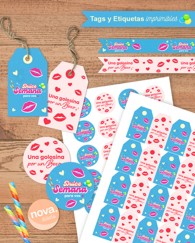 Kit Imprimible Tags y Etiquetas Semana de la Dulzura - Listo para Imprimir