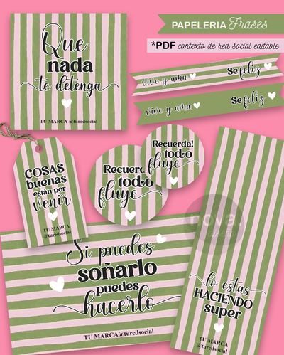 Kit Imprimible Papeleria Frases 1