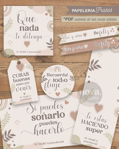 Kit Imprimible Papeleria Frases 2