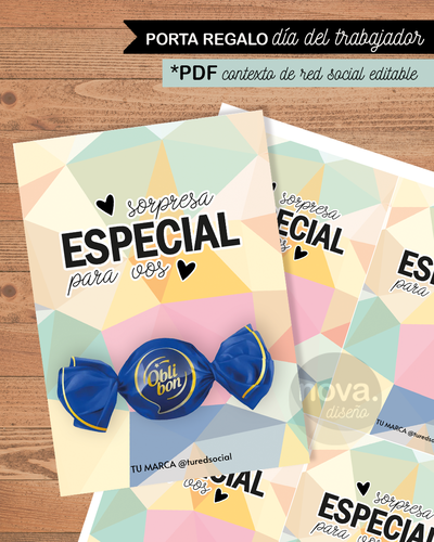 Kit Imprimible Porta Bombón 1M 26 - Datos Editables