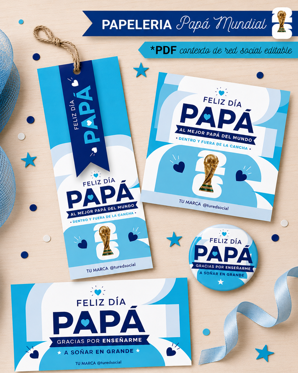 Kit Imprimible Papeleria Día del Padre Mundial 2026