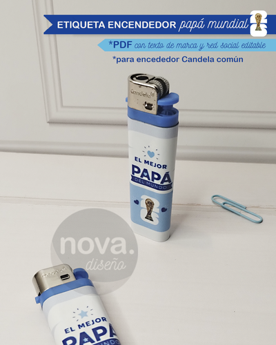 Kit Imprimible Etiqueta Encendedor Día del Padre Mundial 2026