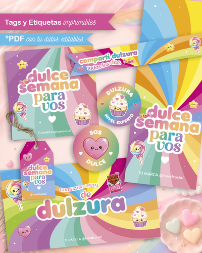 Kit Imprimible Papeleria Semana de la Dulzura 26
