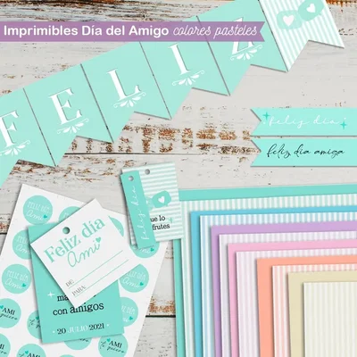 Kit Imprimible Día del Amigo Deco - Actualizado SIN AÑO