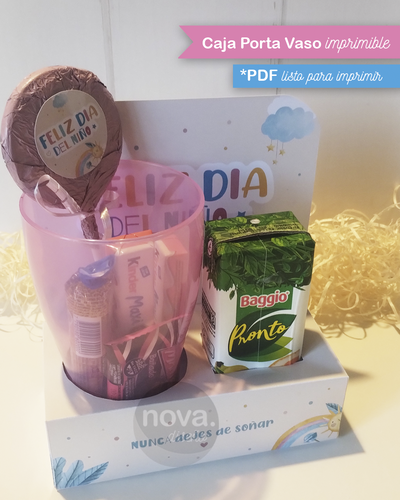 Kit Imprimible Porta Vaso Día del Niño - PDF listo para Imprimir