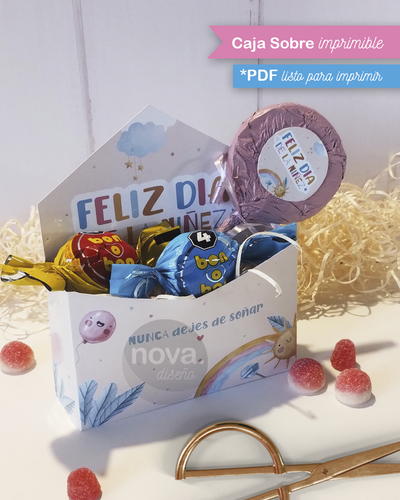 Kit Imprimible Caja Sobre Día de la Niñez - PDF listo para Imprimir