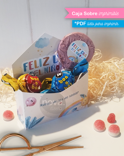 Kit Imprimible Caja Sobre Día del Niño - PDF listo para Imprimir